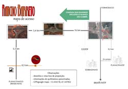 mapa de acesso ao rancho barreto