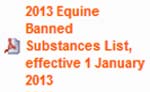 equine banned substances list 