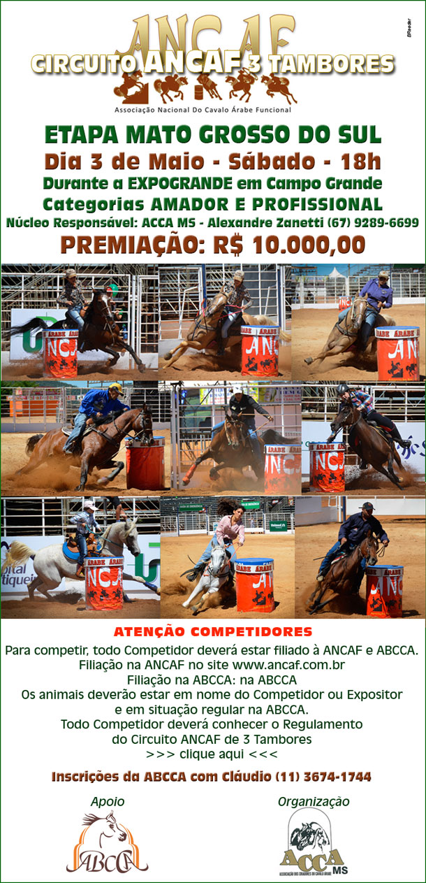 banner etapa Mato Grosso do Sul de 3 Tambores